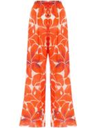 Kalmar Hibiscus Print Trousers - Orange