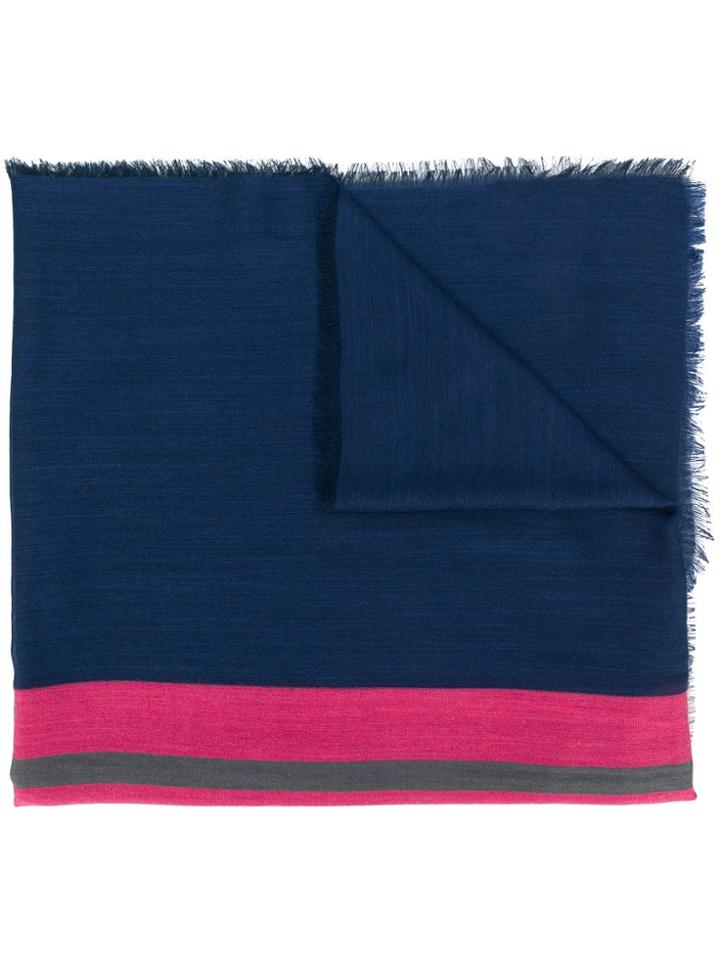 Lanvin Frayed Edge Scarf - Blue