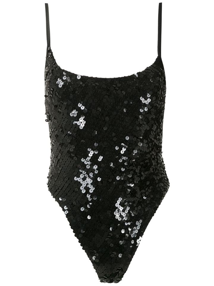 Amir Slama Sequinned Skirt - Black