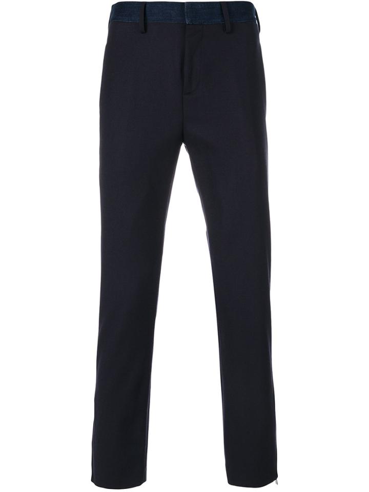 Neil Barrett Denim Panel Trousers - Blue