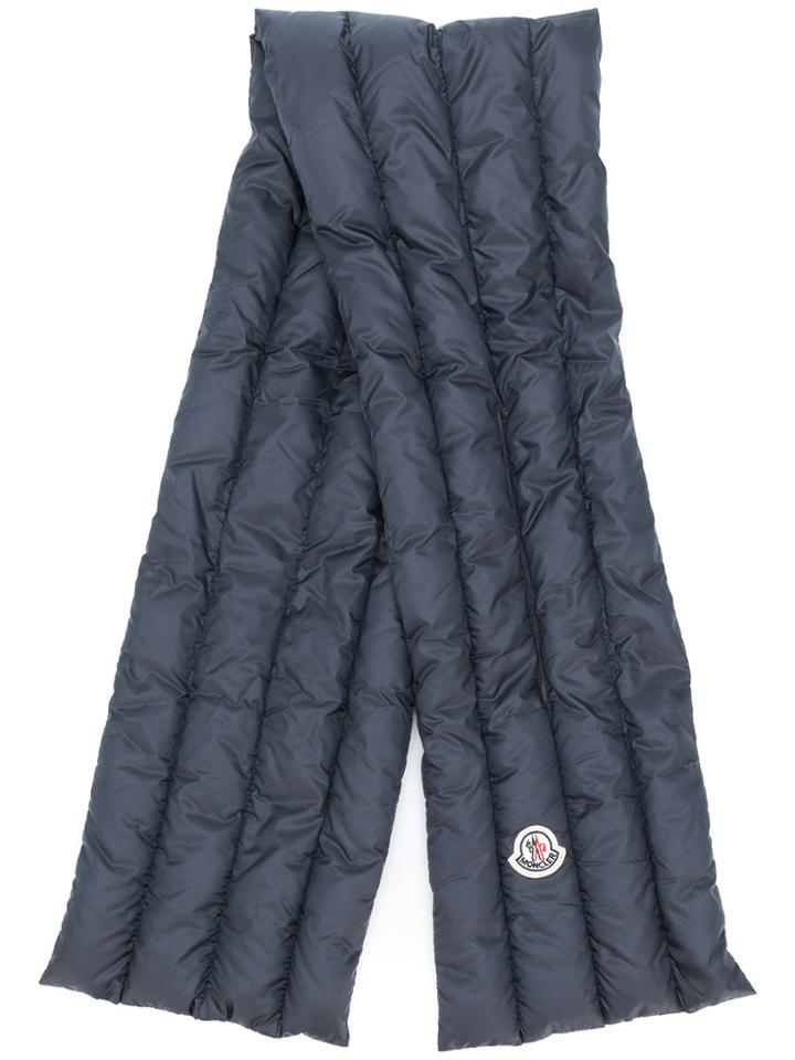 Moncler Padded Logo Scarf - Blue