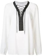 Altuzarra Lace-up Blouse, Women's, Size: 40, White, Polyester