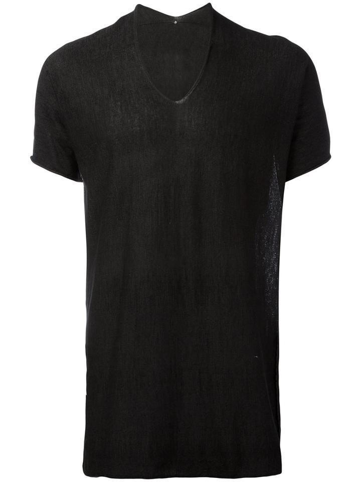 Label Under Construction Longline T-shirt, Men's, Size: 50, Grey, Cotton