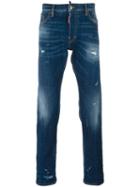 Dsquared2 Sexy Twist Distressed Bleach Jeans, Men's, Size: 46, Blue, Cotton/spandex/elastane/polyester