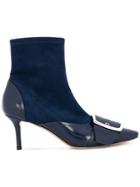 Casadei Buckle Ankle Boots - Blue