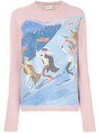 Moncler Ski Print Jumper - Pink & Purple