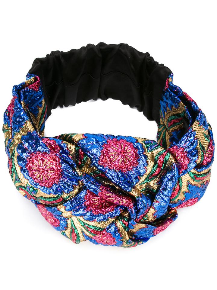 Gucci Metallic (grey) Headband, Women's, Silk/polyamide/metallic Fibre