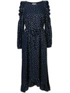 Essentiel Antwerp Polka Dot Print Midi Dress - Blue