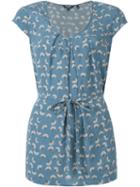 Woolrich Flower Print Top, Women's, Size: Small, Blue, Viscose