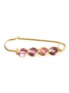 Marie Helene De Taillac Spinel Safety Pin - Metallic