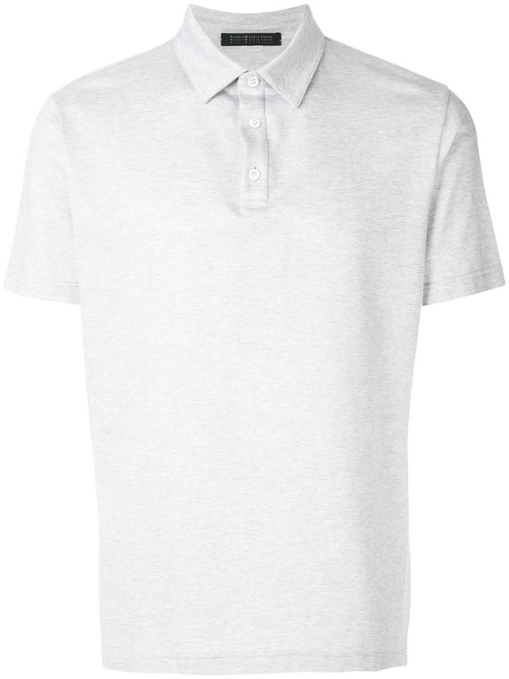 Harris Wharf London Button Polo Shirt - Grey