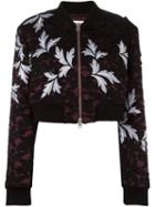 Self-portrait Lace Overlay Cropped Jacket, Women's, Size: 12, Black, Polyester