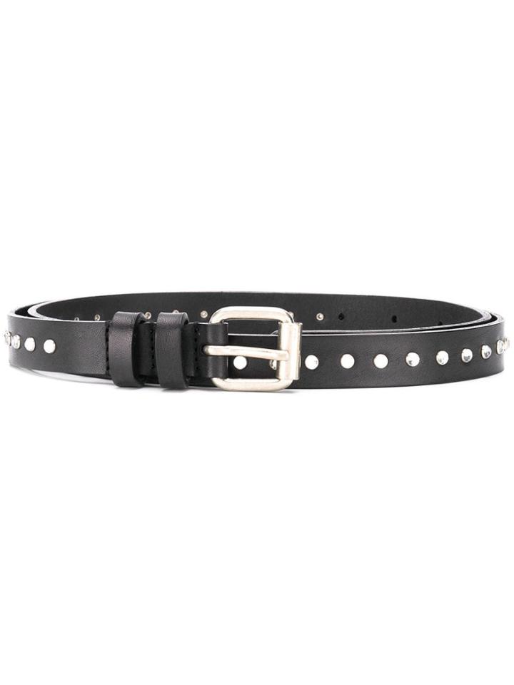 Philosophy Di Lorenzo Serafini Embellished Skinny Belt - Black