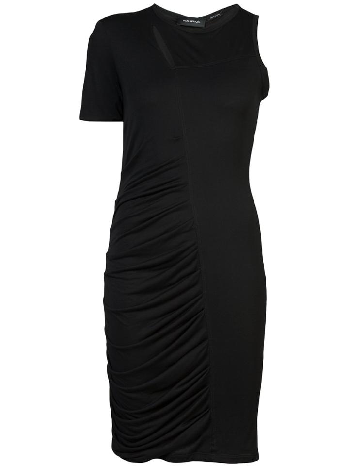 Yigal Azrouel Ruched One-sleeve Dress - Black