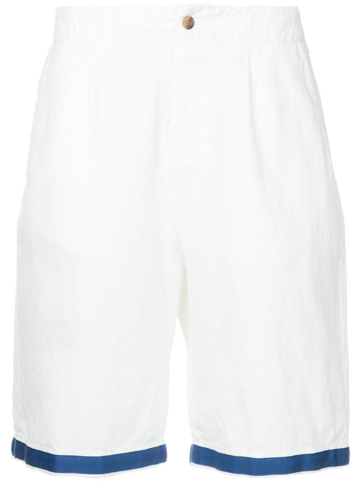 Kent & Curwen Contrast Trim Chino Shorts - White