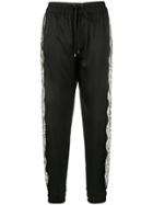Tom Ford Floral Lace Inserts Track Pants - Black