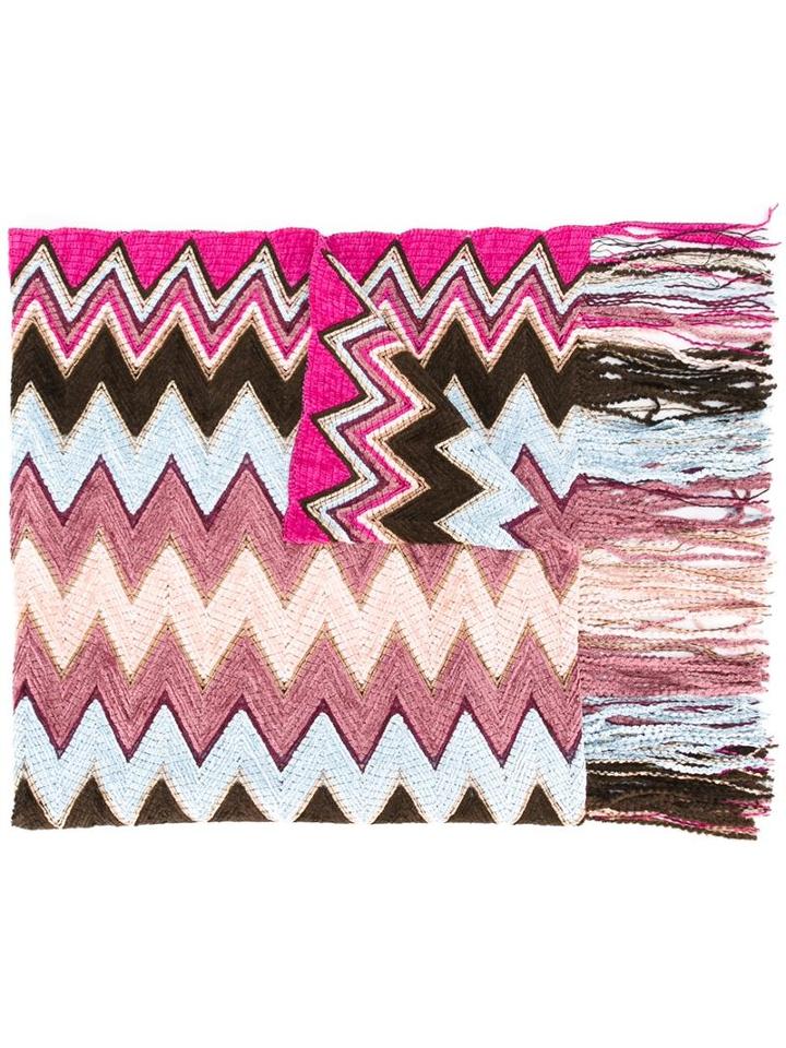 Missoni Zig-zag Pattern Scarf, Women's, Acrylic/polyester/viscose