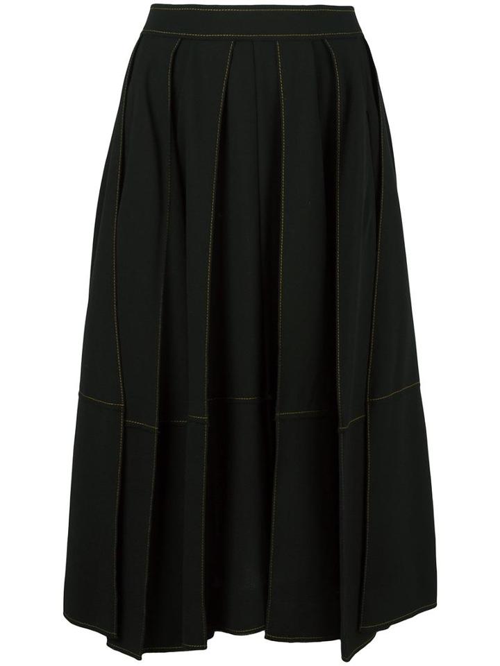 Veronique Leroy Full Midi Skirt, Women's, Size: 38, Black, Wool