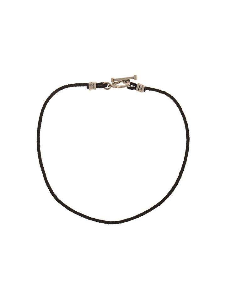 Luis Morais Skull Outline Toggle Bracelet, Men's, Black