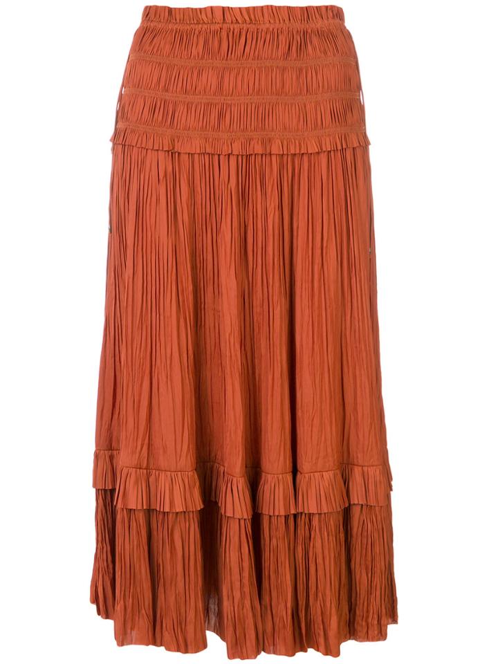 Ulla Johnson Tatiana Skirt - Yellow & Orange
