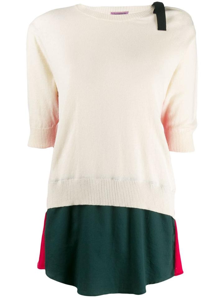 Sueundercover Colour Block Sweater - Neutrals