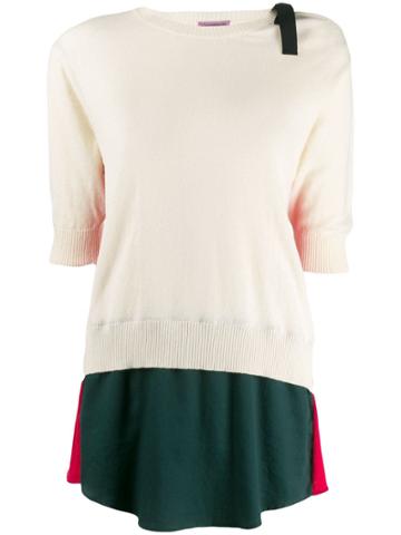 Sueundercover Colour Block Sweater - Neutrals