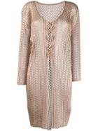 Pleats Please By Issey Miyake Woven Cardigan - Neutrals
