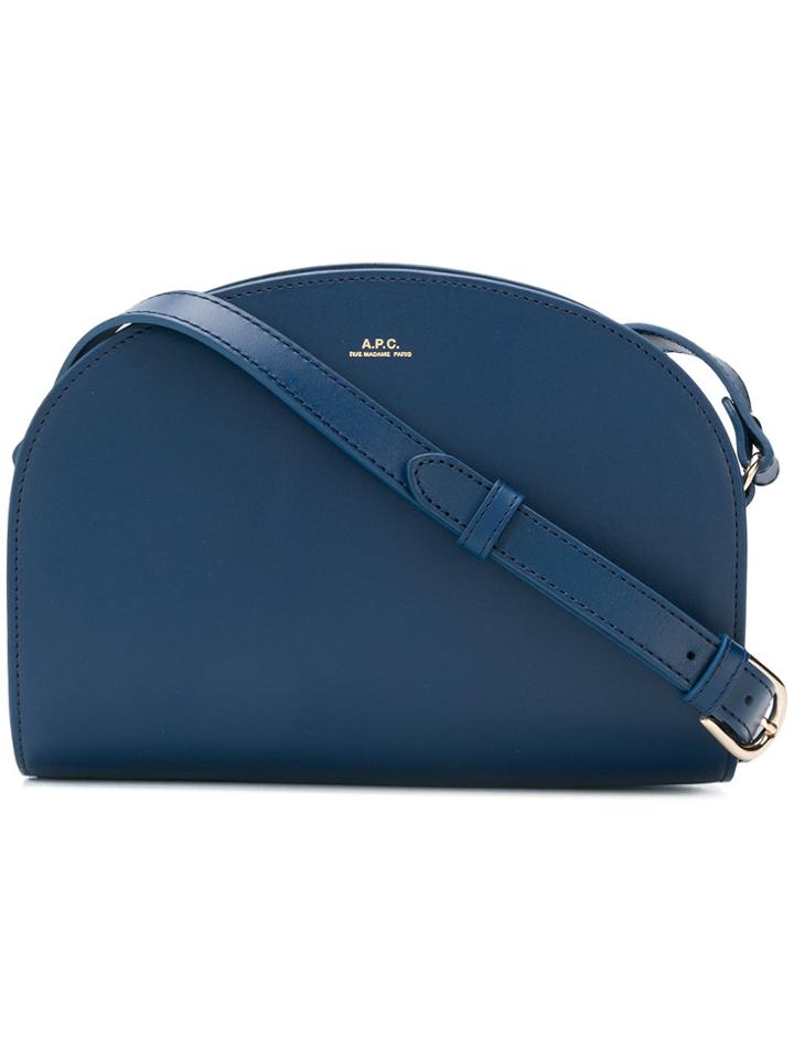 A.p.c. Demi Lune Crossbody Bag - Blue