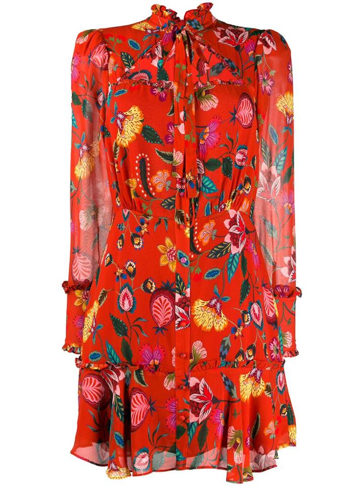 Alexis Morgana Ruffle Dress - Red