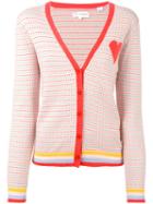 Chinti And Parker - Spotted Cardigan - Women - Cashmere - S, Pink/purple, Cashmere