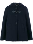 Twin-set - Hooded Cape - Women - Polyamide/polyester/wool - 40, Blue, Polyamide/polyester/wool