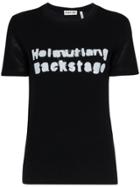 Helmut Lang Logo Stretch Cotton T-shirt - Black