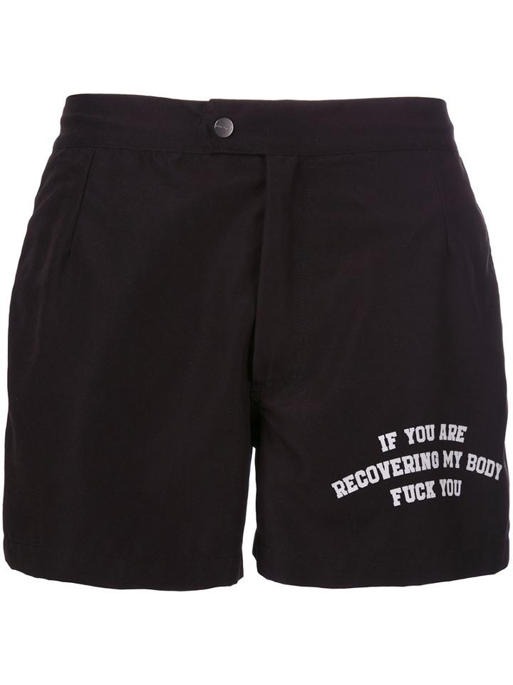 Palm Angels - Recover Body Swim Shorts - Men - Polyamide - L, Black, Polyamide