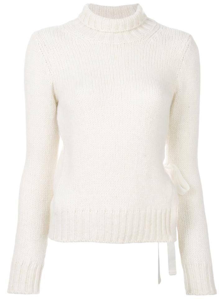 Dondup Knotted Side Jumper - White