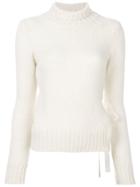 Dondup Knotted Side Jumper - White
