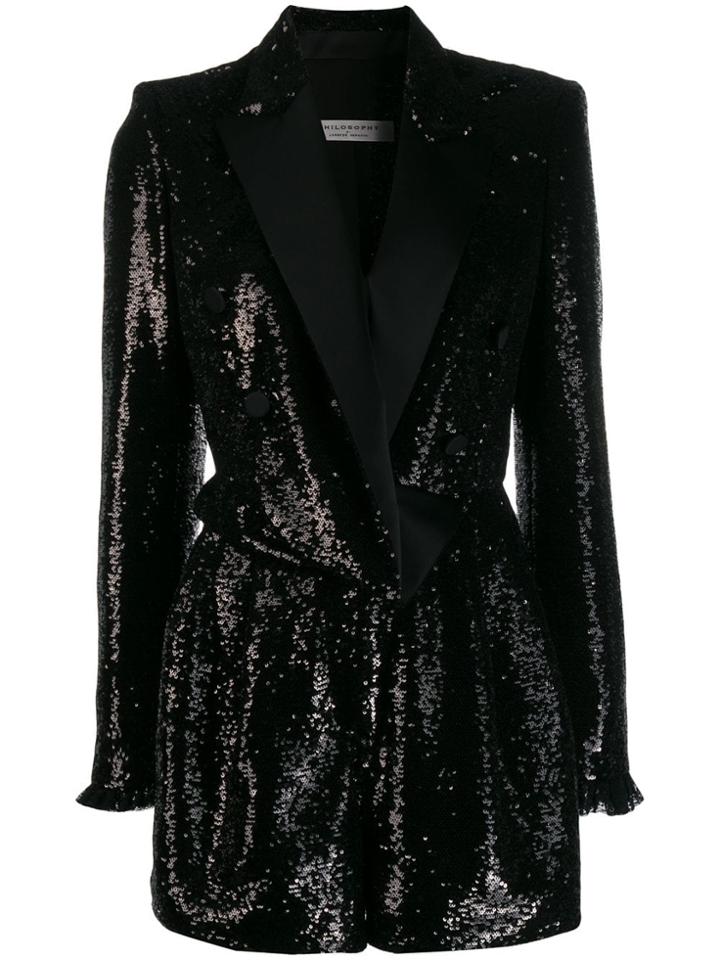 Philosophy Di Lorenzo Serafini Sequinned Romper - Black