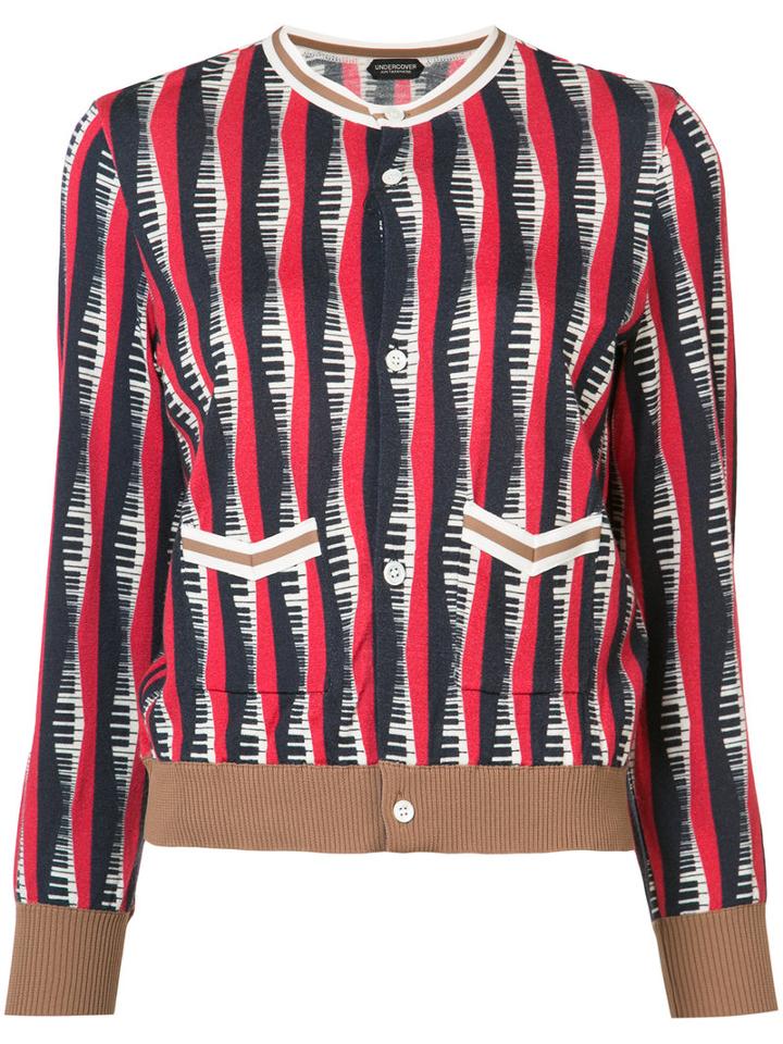 Undercover - Embroidered Knitted Top - Women - Wool - 2, Blue, Wool