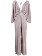 Rotate Pleated Long-sleeve Jumpsuit - Grey