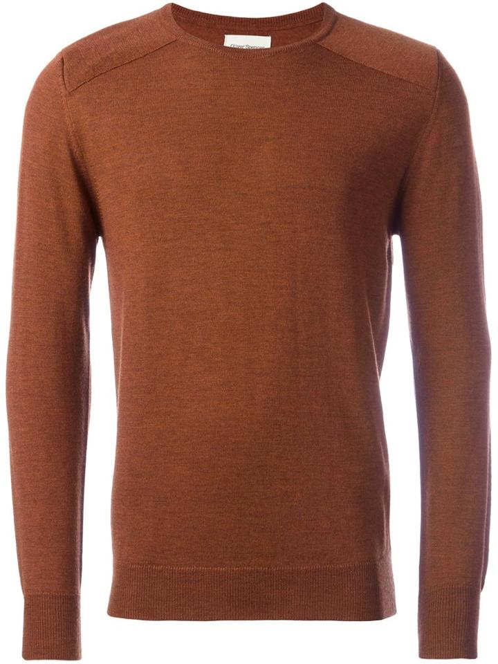 Oliver Spencer 'blade' Pullover, Men's, Size: Small, Brown, Merino