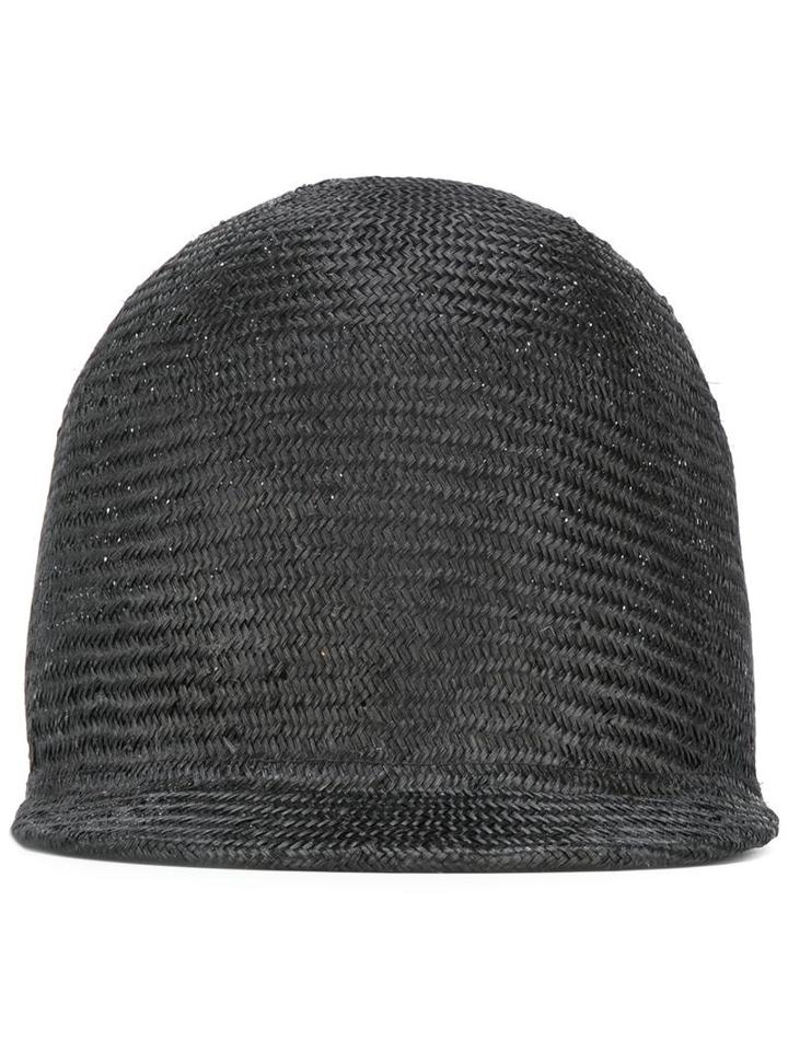 Sacai Straw Cap, Women's, Black, Straw