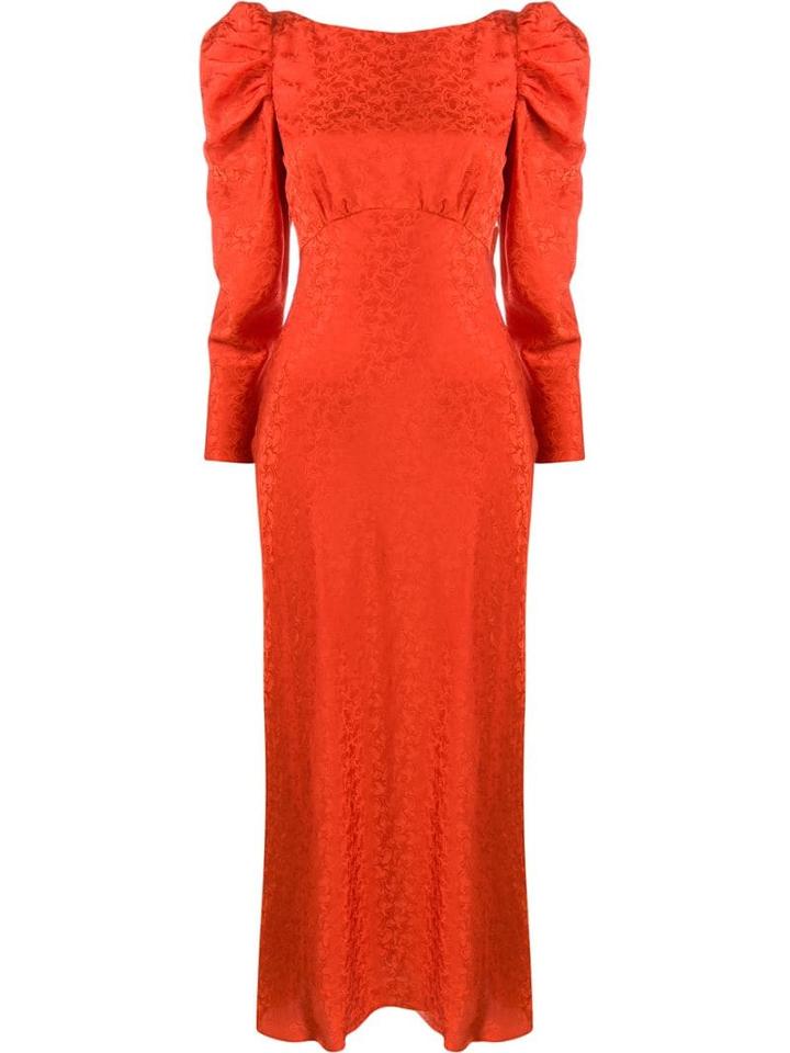 Saloni Silk Maxi Dress - Orange