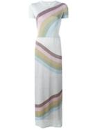 Red Valentino Metallic Knit Maxi Dress