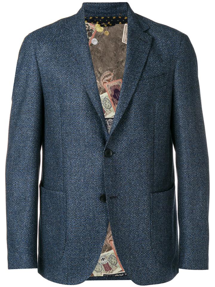 Etro Classic Single-breasted Blazer - Blue