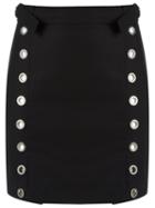 Reinaldo Lourenço High Waisted Skirt, Women's, Size: 38, Black, Cotton/spandex/elastane