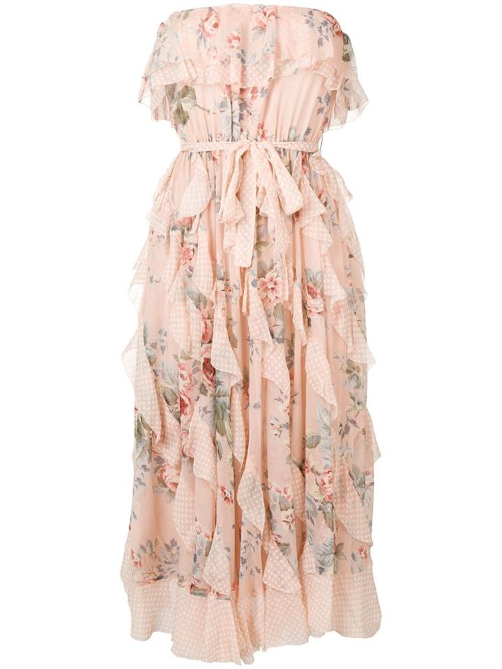 Zimmermann Bowie Waterfall Dress - Neutrals