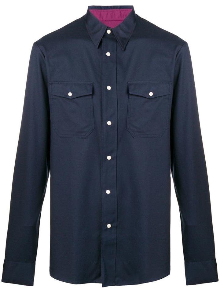 Calvin Klein Flap Pockets Shirt - Blue