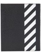 Off-white Diagonal Stripe Card Holder - 1001 Black White
