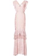 We Are Kindred Layered Lace Gown - Pink & Purple