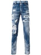 Dsquared2 Cool Guy Distressed Spot Jeans, Men's, Size: 48, Blue, Cotton/spandex/elastane