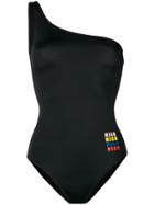 Msgm One Shoulder Swimming Suit - Black